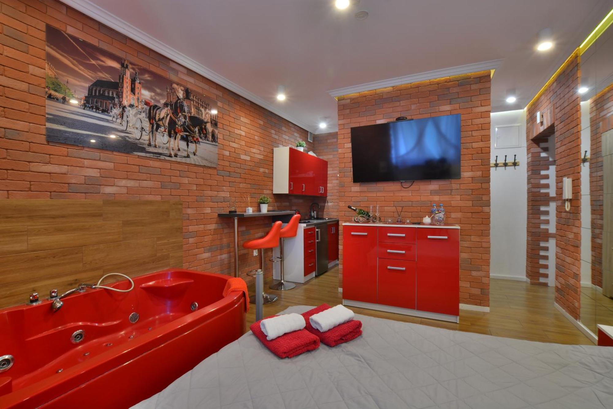 Jacuzzi Apartment Red Cracovie Extérieur photo